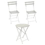 Fermob - Bistro Table pliante + 2 chaises pliantes, gris argile