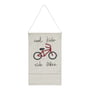 Lorena Canals - Tapisserie, Cool Kids Ride Bikes, 45 x 70 cm, naturel / rouge