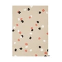 myfelt - Terra Sand Tapis de boules de feutre, 120 x 170 cm, beige / blanc / corail / anthracite