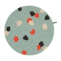 myfelt - Terra Ocean Tapis de boules de feutre, Ø 180 cm, turquoise / rouge / beige / gris