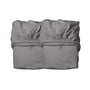 Leander - Drap housse pour lit junior, 100% coton bio, 140 x 60 cm, cool grey (set de 2)