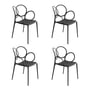 Driade - Sissi Chaise avec accoudoirs Outdoor, gris foncé (set de 4)