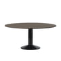 Muuto - Midst Table de salle à manger, Ø 160 cm, chêne huilé foncé / noir