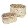 Cam Cam Copenhagen - Paniers de rangement matelassés, butterflies / latte (lot de 2)