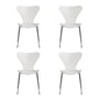 Fritz Hansen - Série 7 chaise, chrome / frêne teinté blanc (lot de 4)