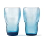 Pols Potten - Pum Verre à long drink, H 12 cm, bleu clair (set de 2)