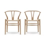 Carl Hansen - CH24 Wishbone Chair , hêtre huilé / tressage naturel (lot de 2)