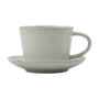 House Doctor - Pion Tasse avec soucoupe, gris / blanc