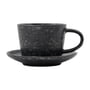 House Doctor - Pion Tasse avec soucoupe, noir / marron