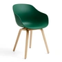HAY - About A Chair AAC 222, chêne laqué / teal green 2. 0 (patins en plastique)