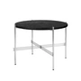 Gubi - TS Table basse Ø 55 cm, acier poli / marbre noir