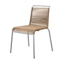 FDB Møbler - M20 Teglgård Chaise Outdoor, cordelette brune