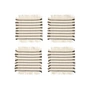 Broste Copenhagen - Elouise Dessous de verre, blanc cassé / noir (set de 4)