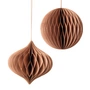 Broste Copenhagen - Christmas Mix Pendentif décoratif, Ø 13 x H 13 cm, marron indien (lot de 2)