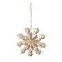 Broste Copenhagen - Christmas Snowflake Pendentif décoratif, Ø 15 cm, natural brown