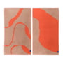 Mette Ditmer - Nova Arte Serviette, 50 x 90 cm, latte / orange (lot de 2)