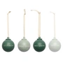 Design Letters - X-MAS Stories Pendentif décoratif, Ø 6 cm, vert foncé / dusty green (lot de 4)