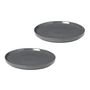 Blomus - Pilar Assiette à dessert, Ø 20 cm, pewter (set de 2)