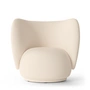 Ferm Living - Rico Lounge Chair, Laine Bouclé blanc cassé