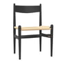 Carl Hansen - CH36 Chair, hêtre laqué noir soft / tressage naturel