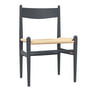Carl Hansen - CH36 Chair, hêtre laqué soft anthracite / tressage naturel