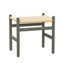 Carl Hansen - CH53 Tabouret, hêtre soft verni vert olive / tressage naturel