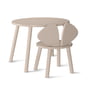 Nofred - Mouse Toddler Set (chaise et table), bouleau laqué beige