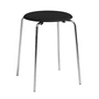 Fritz Hansen - Dot Tabouret, placage frêne noir / piètement chromé