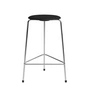 Fritz Hansen - Tabouret de bar High Dot H 65 cm, placage frêne noir / piètement chromé