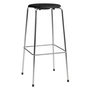 Fritz Hansen - Tabouret de bar High Dot H 76 cm, placage frêne noir / piètement chromé (4 pieds)