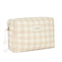 Nobodinoz - Diva Trousse de toilette, imperméable, 25 x 16 cm, ivory checks