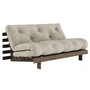 Karup Design - Roots Canapé-lit, 160 x 200 cm, pin brun caroube / lin (914)