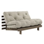 Karup Design - Roots Canapé-lit, 140 x 200 cm, pin brun caroube / lin (914)