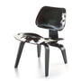 Vitra - LCW chaise, frêne noir, peau de vache noir / blanc
