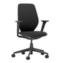 Vitra - ACX Soft Chaise de bureau, Grid Knit nero / Quilted Knit nero, avec réglage de la profondeur d'assise, accoudoirs réglables par accoudoirs (roulettes pour sols durs)