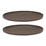 Serax - Dune Assiette by Kelly Wearstler, Ø 33 cm, Slate / marron (set de 2)
