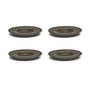 Serax - Dune Soucoupe pour tasse à espresso by Kelly Wearstler, Ø 11 cm, Slate / marron (lot de 4)