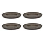 Serax - Dune Soucoupe pour tasse à café by Kelly Wearstler, Ø 13,5 cm, Slate / marron (set de 4)