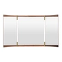 Gubi - Vanity 3 miroir mural, 69 x 116 cm, noyer