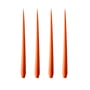 ester & erik - Bougie pointue, 24 cm, No. 16/2, vivid orange / matt (set de 4)