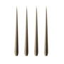 ester & erik - Bougie pointue, 24 cm, No. 77, caviar / mat (set de 4)