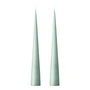 ester & erik - Bougie conique, 37 cm, No. 67, jade stone / matt (set de 2)