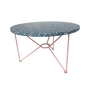 Acapulco Design - The Low Table, H 36 x Ø 65 cm, terrazzo / bleu memphis