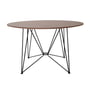 Acapulco Design - The Ring Table, H 74 x Ø 120 cm, placage noyer / noir