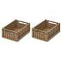 LIEWOOD - Weston Boîte de rangement, 25 x 18 x 9,5 cm, oat (lot de 2)