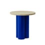 Normann Copenhagen - Dit Table d'appoint Ø 40 cm, travertine light / bright blue