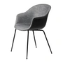 Gubi - Bat Dining chaise rembourrage avant (Conic Base), noir / Enzo Degli Angiuoni (0023)