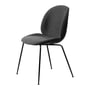 Gubi - Beetle Dining Chair Rembourrage avant (Conic Base), Noir / Hallingdal 65 (173)