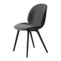 Gubi - Beetle Dining Chair Rembourrage frontal (Plastic Base), Noir / Hallingdal 65 (173)