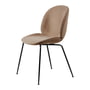 Gubi - Beetle Dining Chair Rembourrage intégral (Conic Base), Noir / Dedar Sunday (034)